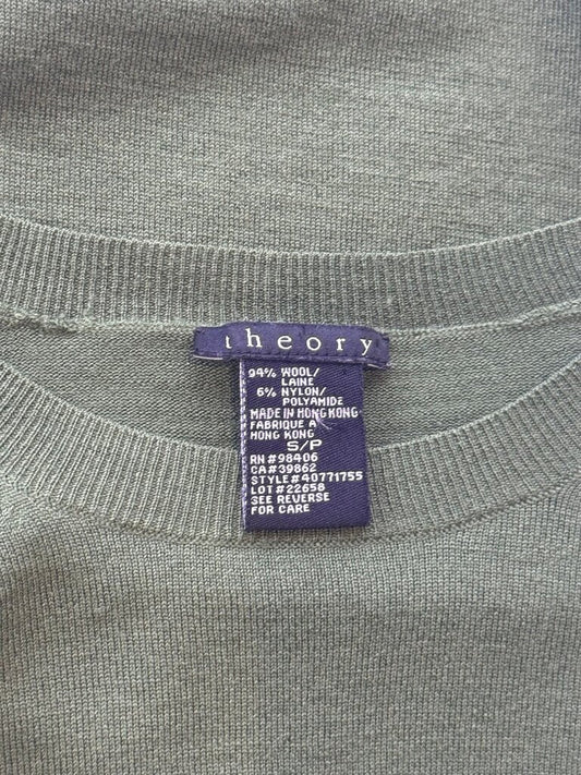 Theory Green Long Sleeve Sweater