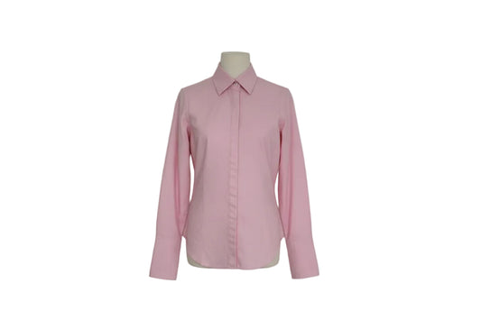 Pink Tartan Striped Button-Up Shirt