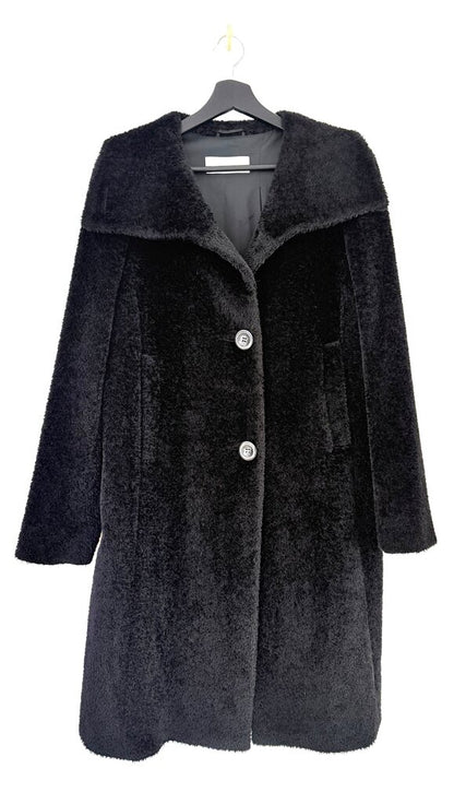 MaxMara Black Fuzzy Coat