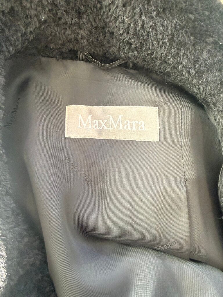 MaxMara Black Fuzzy Coat
