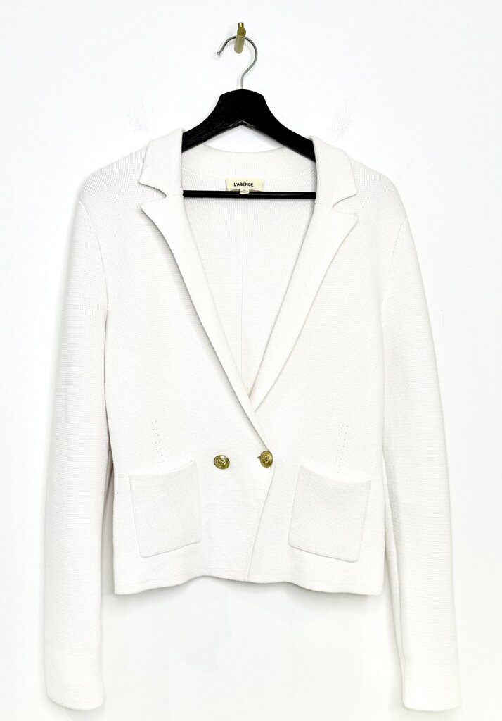 L'Agence White Knit Blazer