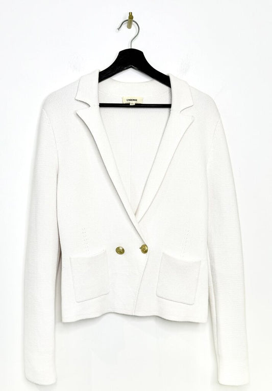 L'Agence White Knit Blazer