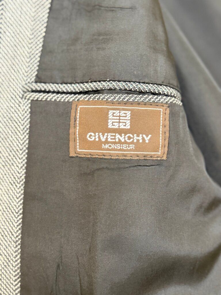 Givenchy Monsieur Gray Herringbone Blazer