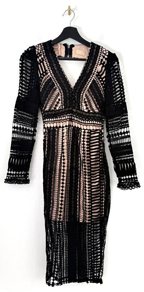 Love Triangle Black Lace Dress