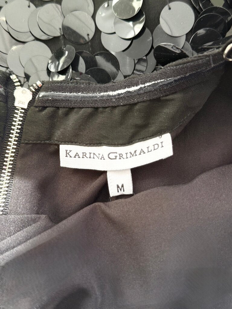 Karina Grimaldi Black Sequin Dress