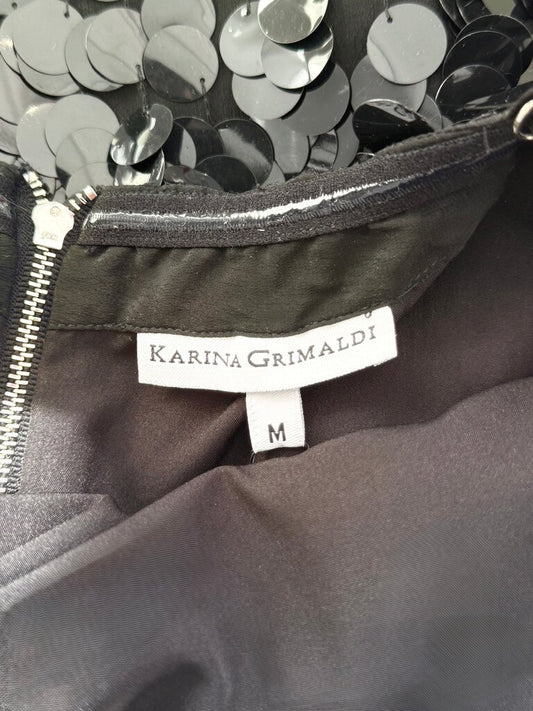Karina Grimaldi Black Sequin Dress