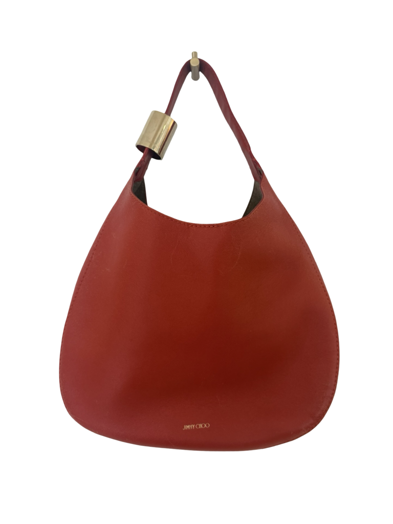Jimmy Choo Red Leather Shoulder Bag