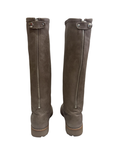 Brown Suede Knee-High Boots