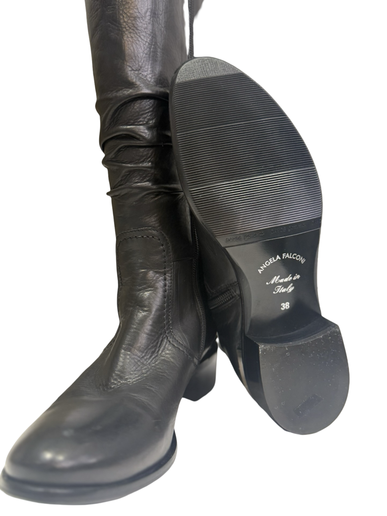 Angela Falcon Knee-High Leather Boots