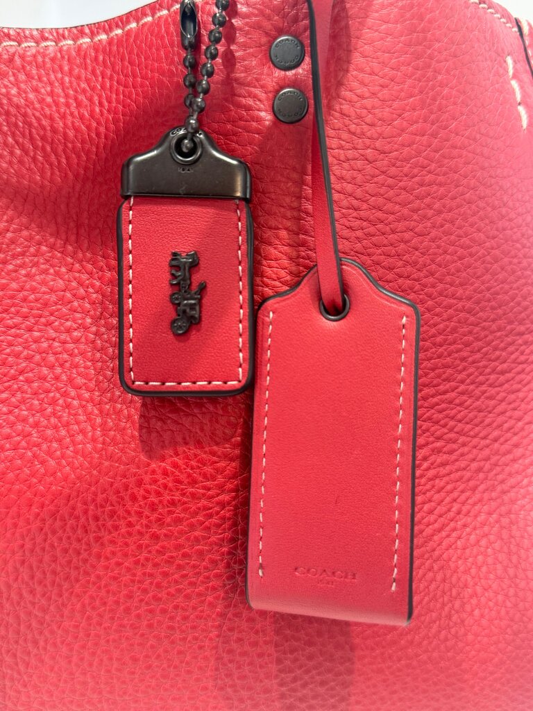 Coach Red Leather Handbag Large