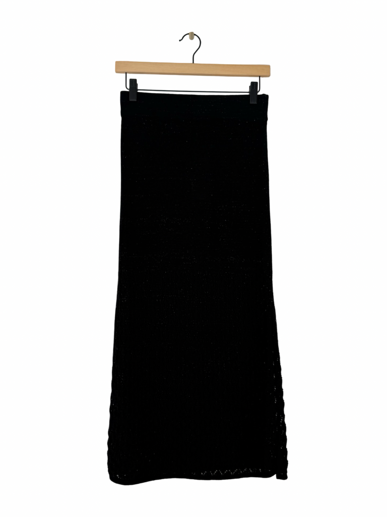 Black Knit Maxi Skirt