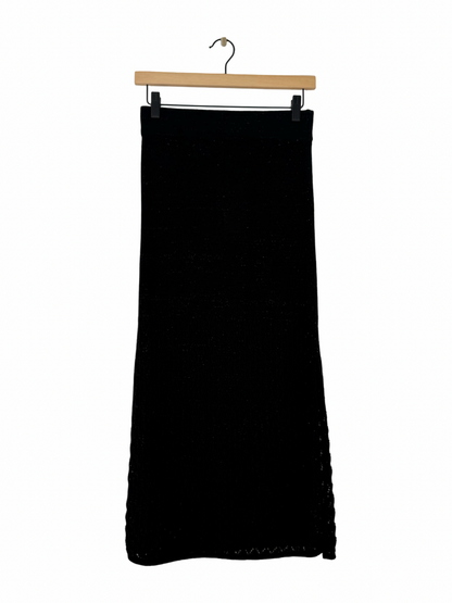 Black Knit Maxi Skirt