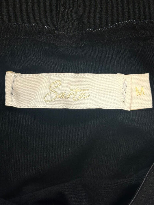 Sarta Women's Black Animal Print Midi Skirt