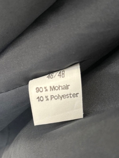 Black Mohair Cardigan with Floral Appliqué