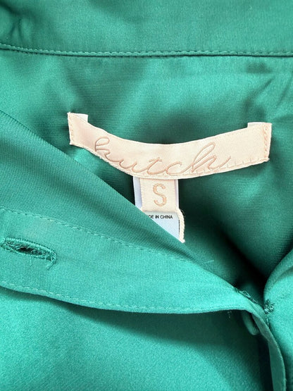 Women's Green Puff Sleeve Shirt