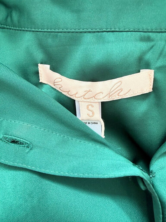 Women's Green Puff Sleeve Shirt