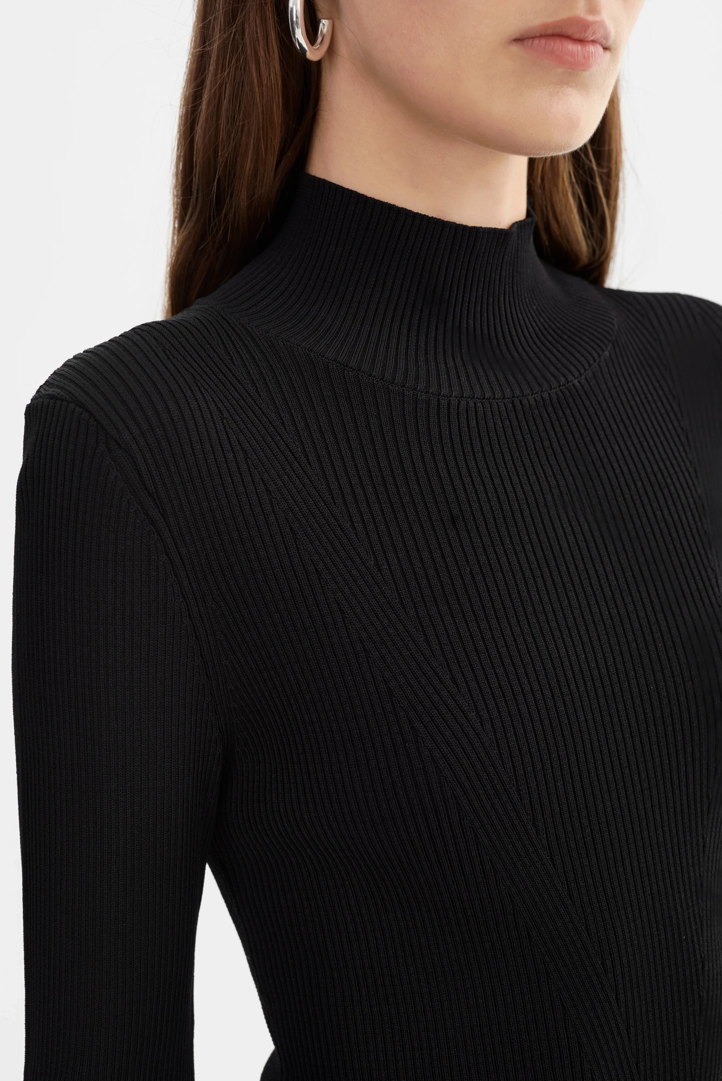 SANDRINE | Long Sleeve Mock Neck Top
