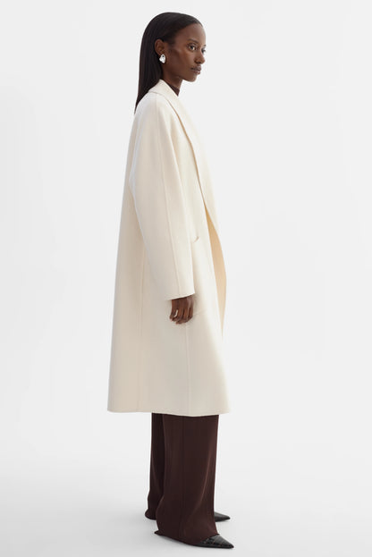 THARA SHAWL COLLAR WOOL COAT