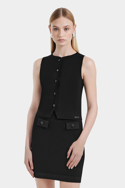 Maryam Buttoned Knit Vest