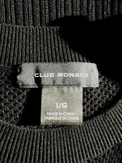 Club Monaco Elegant Black Ribbed Dress